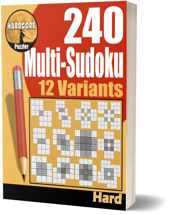 Cover of 240 Hard Multi Sudoku Puzzles in 12 Variants