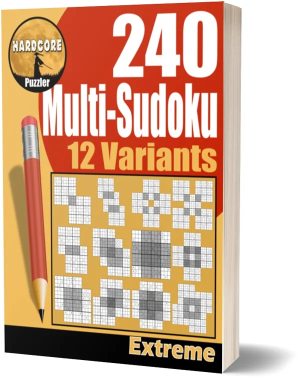 Cover of 240 Extreme Multi Sudoku Puzzles in 12 Variants