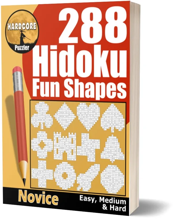 Cover of 288 Easy to Hard Hidoku Fun Shape Puzzles for Adults