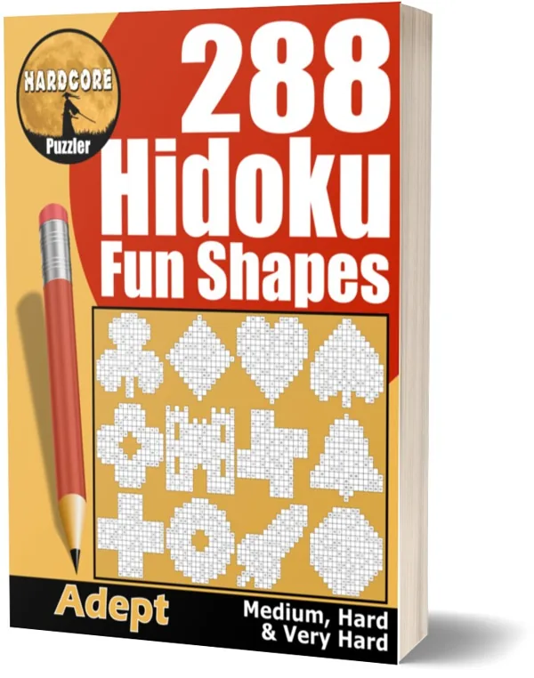 Cover of 288 Medium to Very Hard Hidoku Fun Shape Puzzles for Adults