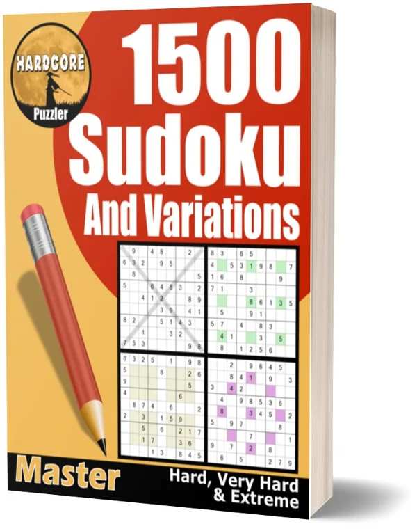 Cover of 1500 Hard to Extreme Sudoku Puzzles & Variations for Adults