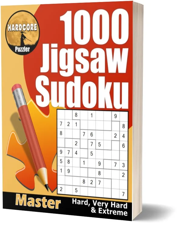 Cover of 1000 Hard to Extreme Jigsaw Sudoku Puzzles for Adults