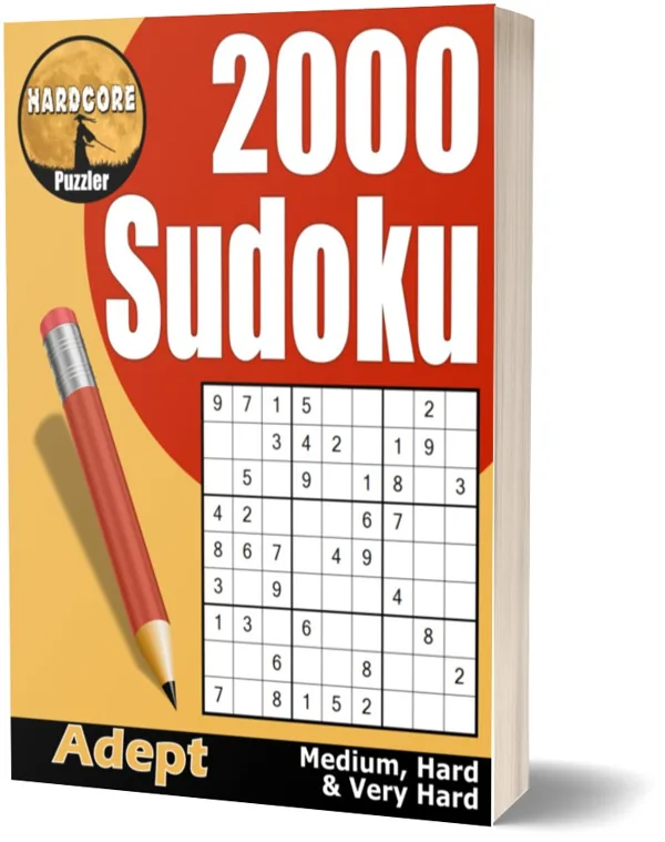Cover of 2000 Medium to Very Hard Sudoku Puzzles for Adults