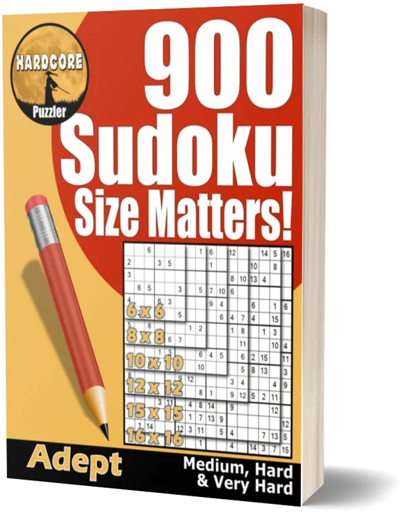 Cover of 900 Medium to Very Hard Sudoku Size Variations for Adults