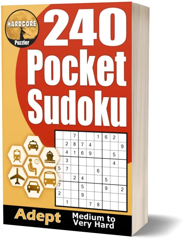 Cover of 240 Medium to Very Hard Pocket Sudoku for Adults