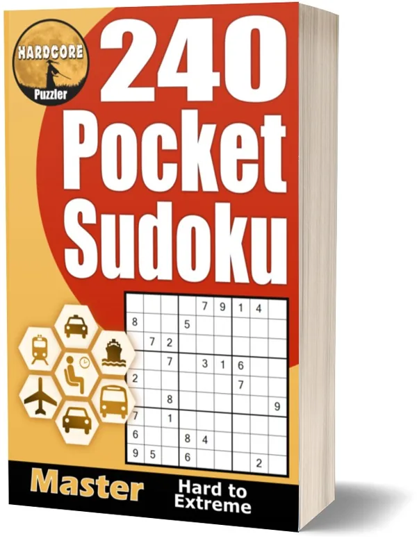 Cover of 240 Hard to Extreme Pocket Sudoku for Adults
