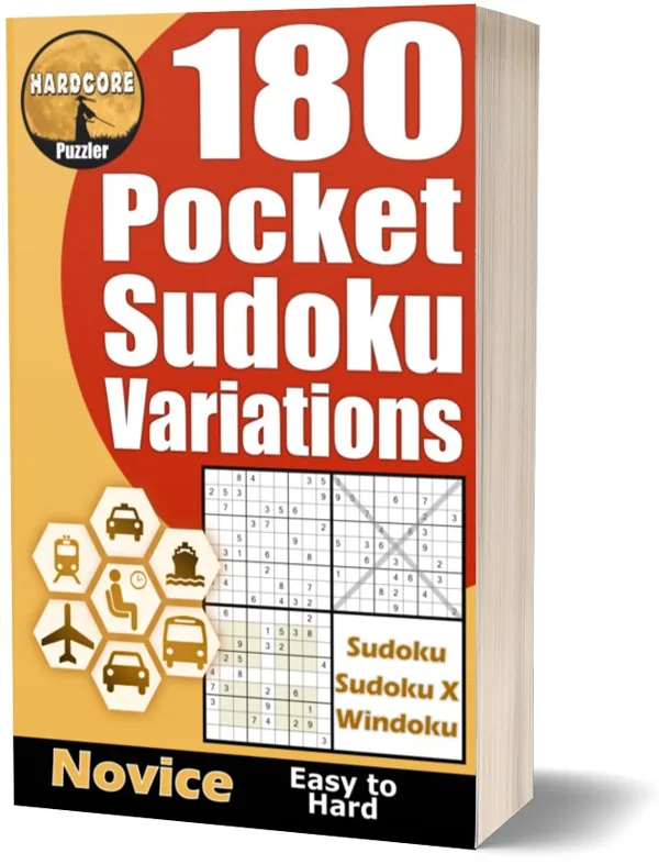Cover of 180 Easy to Hard Pocket Sudoku Variations for Adults