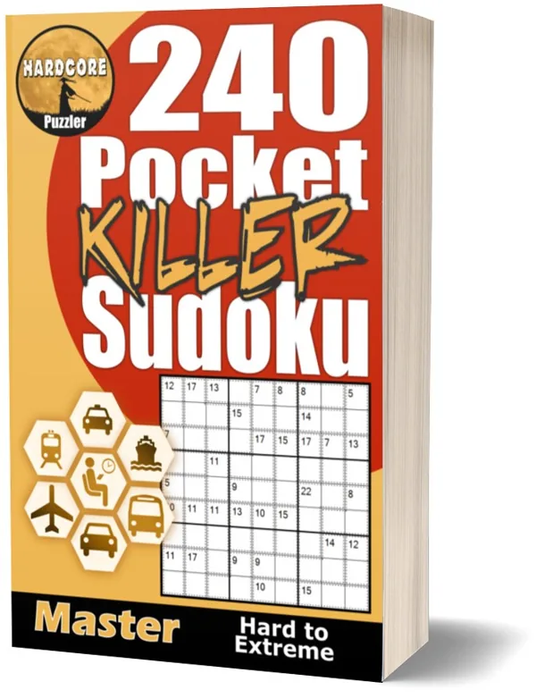 Cover of 240 Hard to Extreme Pocket Killer Sudoku for Adults