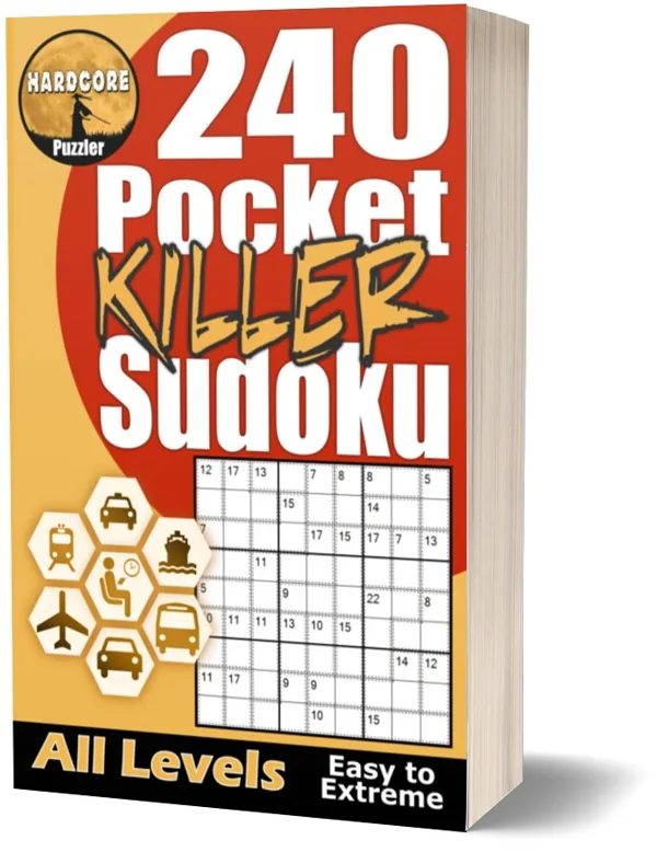 Cover of 240 Easy to Extreme Pocket Killer Sudoku for Adults