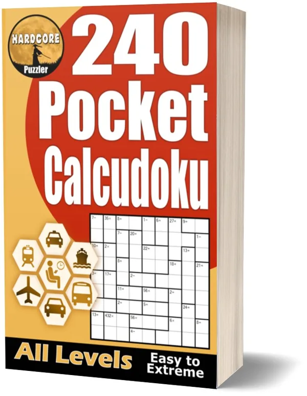 Cover of 240 Easy to Extreme Pocket Calcudoku for Adults