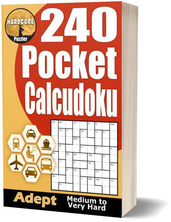 Cover of 240 Medium to Very Hard Pocket Calcudoku for Adults