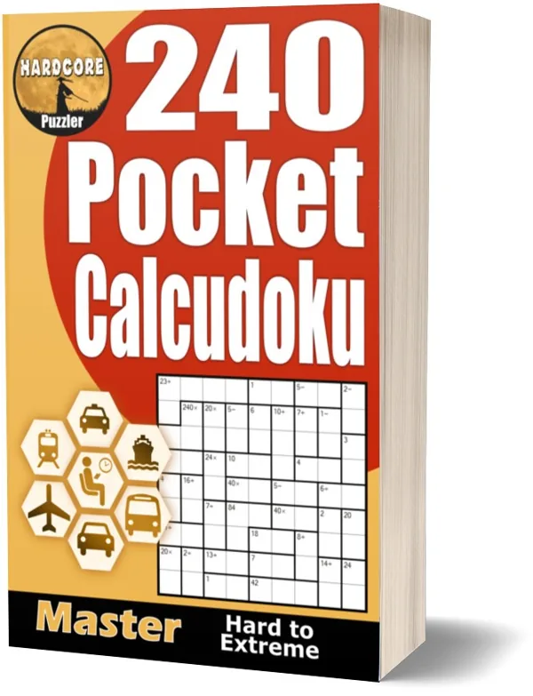 Cover of 240 Hard to Extreme Pocket Calcudoku for Adults