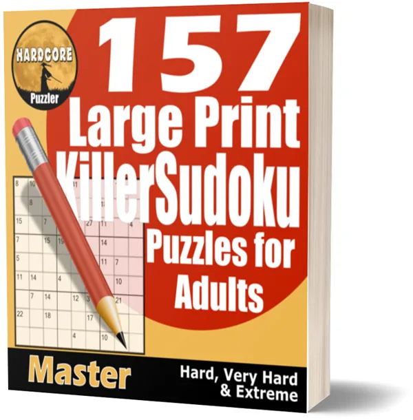 Cover of 157 Large Print Killer Sudoku Puzzles for Adults - Master