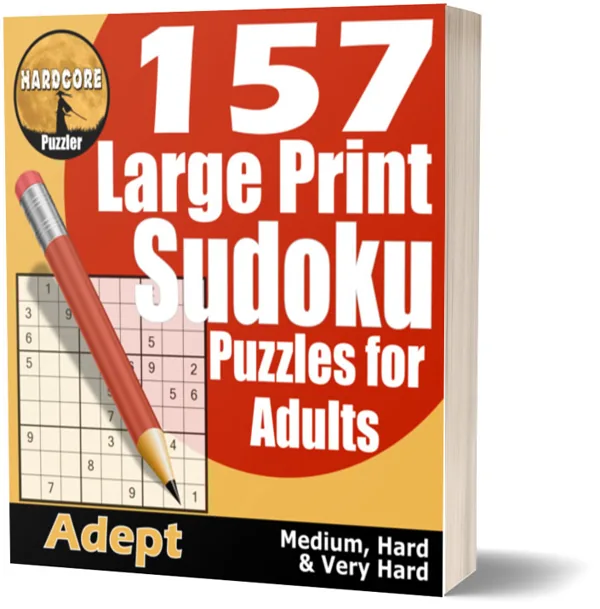 Cover of 157 Large Print Sudoku Puzzles for Adults - Adept