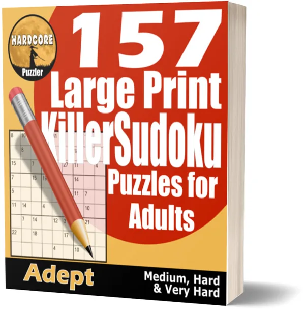 Cover of 157 Large Print Killer Sudoku Puzzles for Adults - Adept