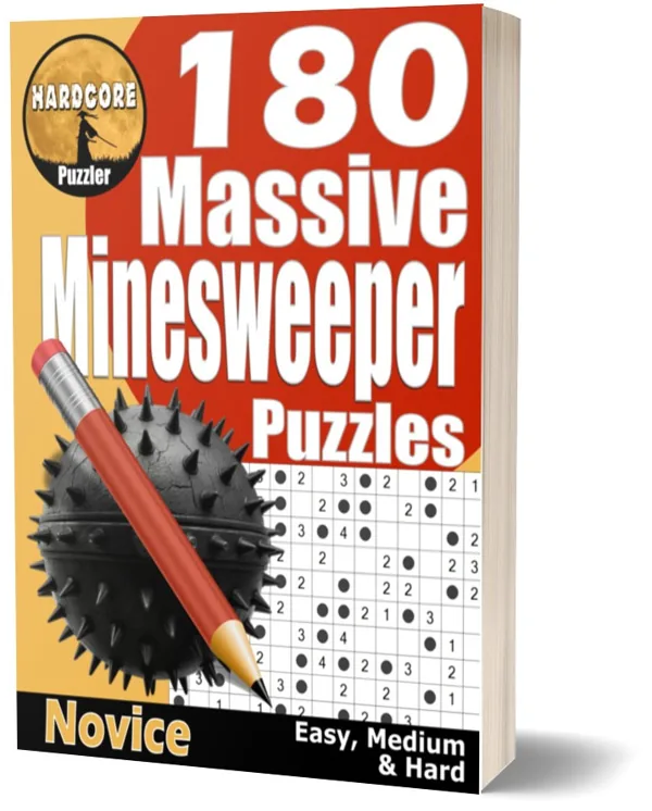 Cover of 180 Massive Minesweeper Puzzles for Adults - Novice