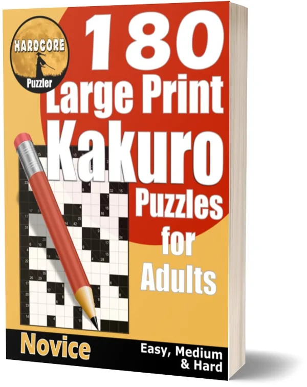 Cover of 180 Large Print Kakuro Puzzles for Adults - Novice