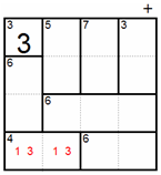 Before: a single-square 3 cage forces the order of the 1 and 3 in the cage below it