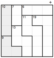 Before: the 10 and 9 cages make 19 but column 1 is only 15, so the square poking out is 4