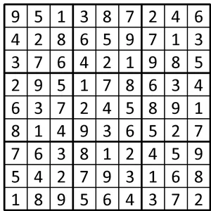 Completed grid for puzzle 10