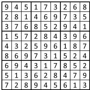Completed grid for puzzle 107