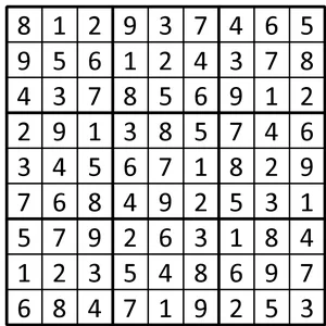 Completed grid for puzzle 108