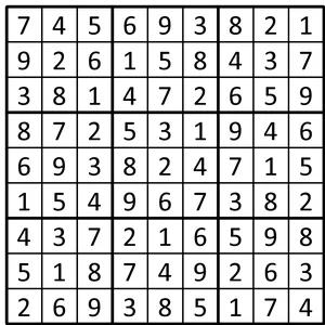 Completed grid for puzzle 109