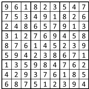 Completed grid for puzzle 111