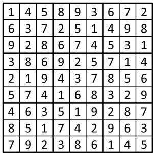 Completed grid for puzzle 112