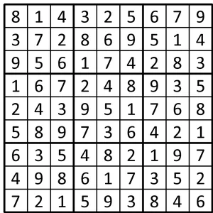 Completed grid for puzzle 119
