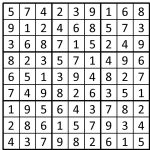 Completed grid for puzzle 122