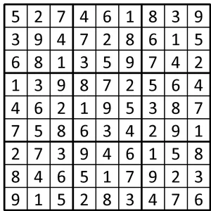 Completed grid for puzzle 123