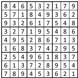 Completed grid for puzzle 125