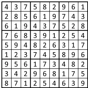 Completed grid for puzzle 131