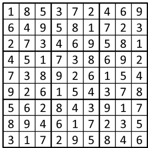 Completed grid for puzzle 132