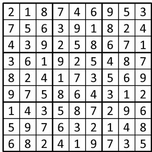Completed grid for puzzle 133