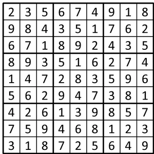 Completed grid for puzzle 14