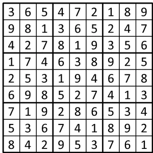 Completed grid for puzzle 143