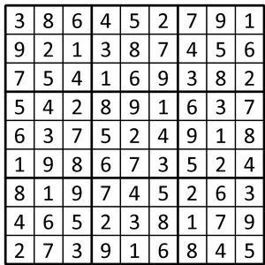 Completed grid for puzzle 145