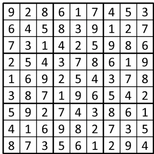 Completed grid for puzzle 146