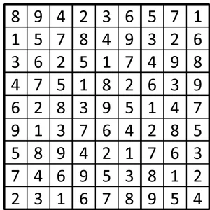 Completed grid for puzzle 147