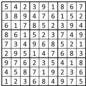 Completed grid for puzzle 15