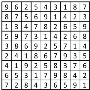 Completed grid for puzzle 152