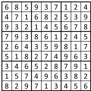 Completed grid for puzzle 155