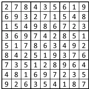 Completed grid for puzzle 157