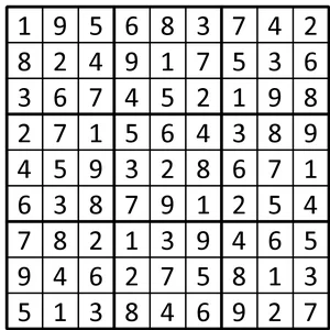 Completed grid for puzzle 159