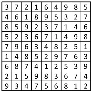 Completed grid for puzzle 161