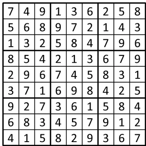 Completed grid for puzzle 165