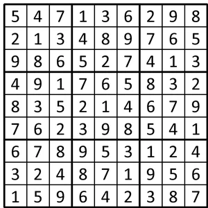 Completed grid for puzzle 167