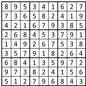 Completed grid for puzzle 173